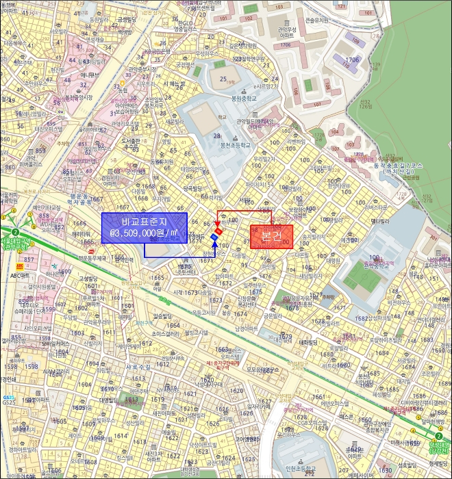 서울 관악구 봉천동 대지 경매 물건 사진 3 · 2023타경110580