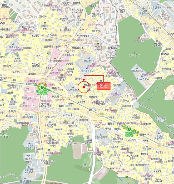 서울 관악구 봉천동 대지 경매 물건 사진 4 · 2023타경110580