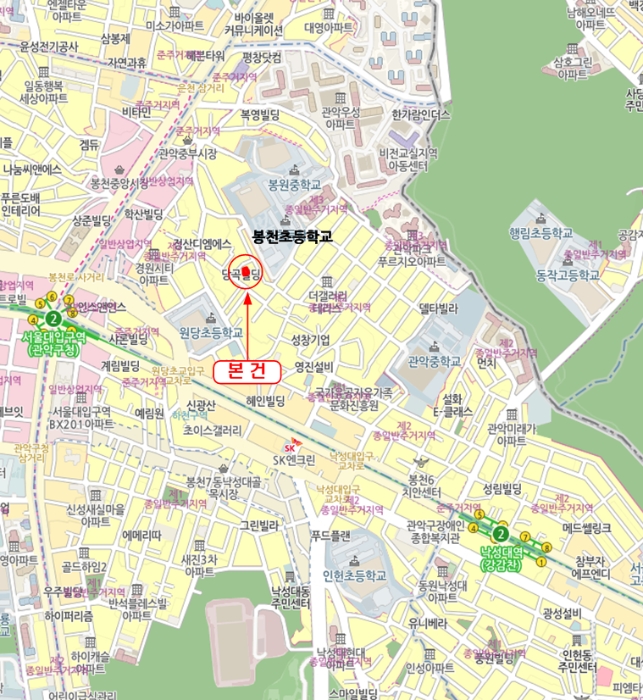 서울 관악구 봉천동 대지 경매 물건 사진 3 · 2023타경118379