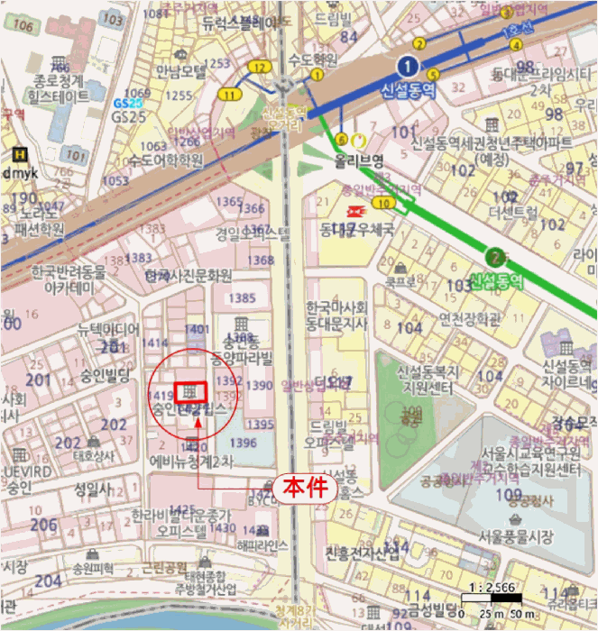서울 종로구 숭인동 상가,오피스텔,근린시설 경매 물건 사진 2 · 2025타경103601