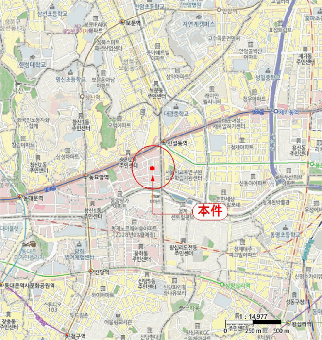 서울 종로구 숭인동 상가,오피스텔,근린시설 경매 물건 사진