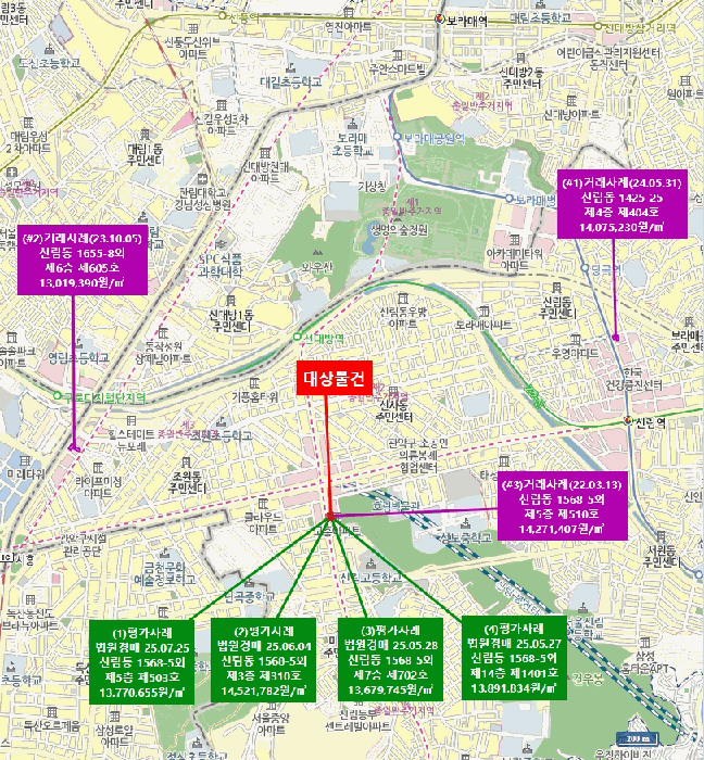 서울 관악구 신림동 상가,오피스텔,근린시설 경매 물건 사진 2 · 2025타경103849