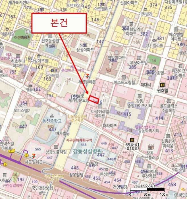 서울 강동구 길동 오피스텔 경매 물건 사진 2 · 2025타경51021