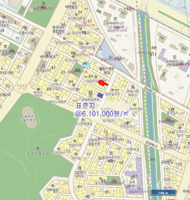 서울 송파구 오금동 대지 경매 물건 사진 6 · 2025타경51238