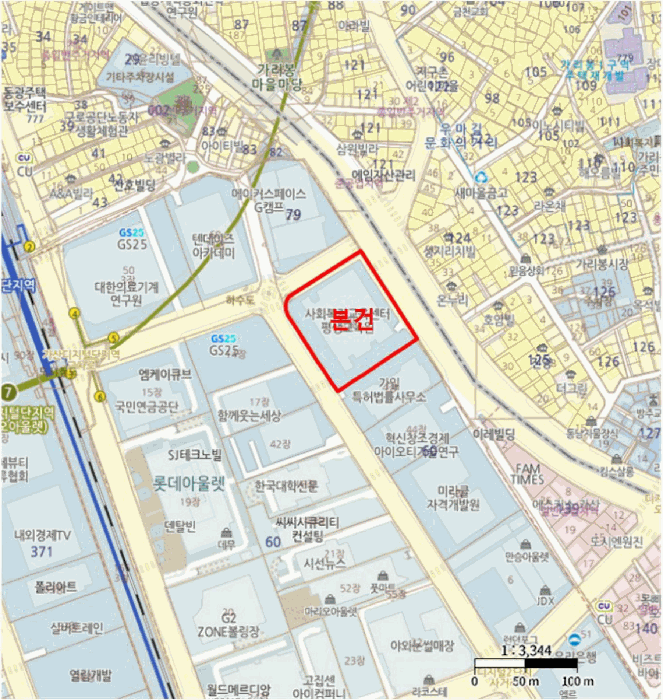 서울 금천구 가산동 상가,오피스텔,근린시설 경매 물건 사진 2 · 2025타경802