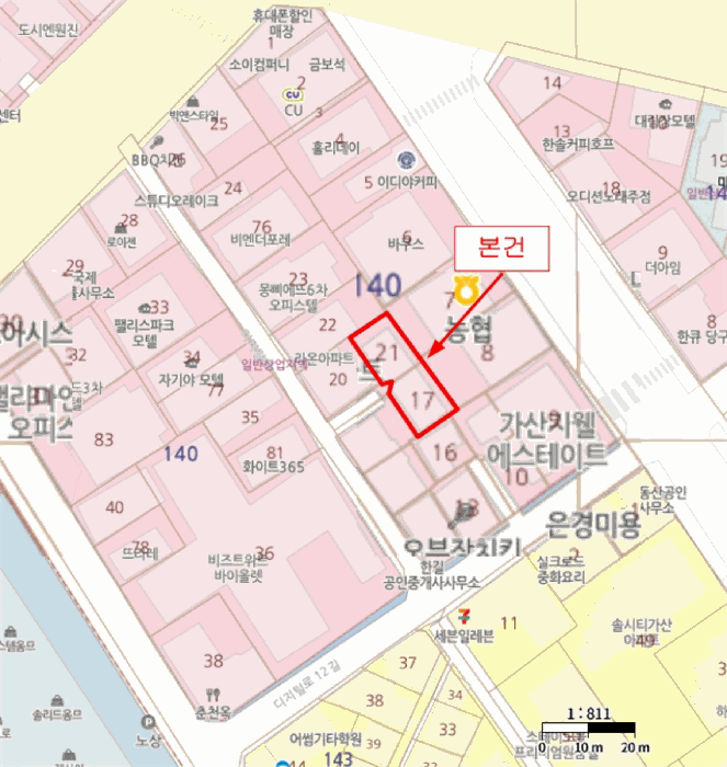 서울 금천구 가산동 상가,오피스텔,근린시설 경매 물건 사진 2 · 2026타경3195