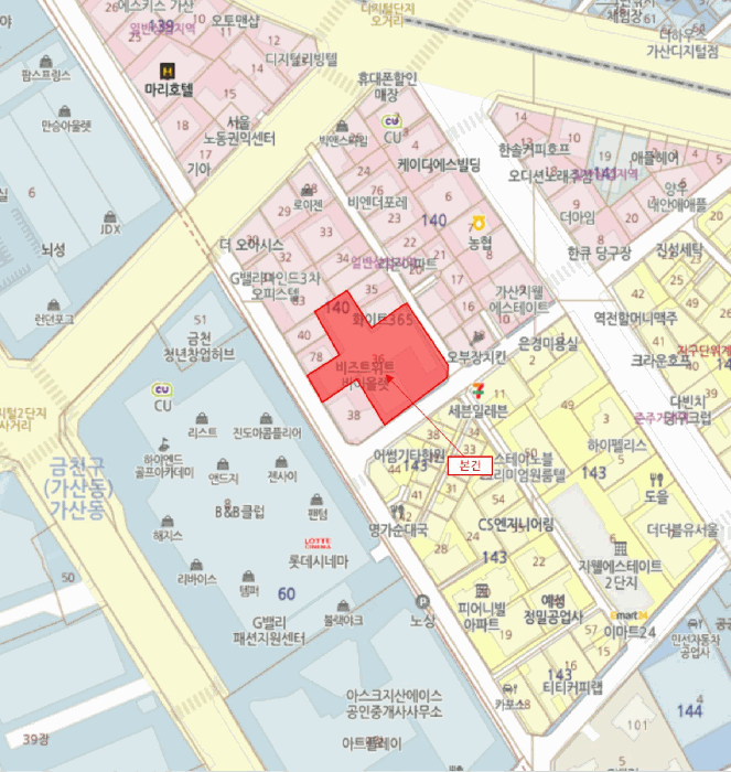 서울 금천구 가산동 상가,오피스텔,근린시설 경매 물건 사진