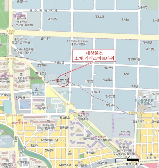 충북 청주시 흥덕구 송정동 공장/지식산업센터 경매 물건 사진 4 · 2023타경62461