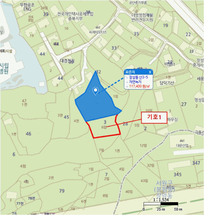충북 청주시 서원구 장성동 임야 경매 물건 사진 2 · 2026타경212