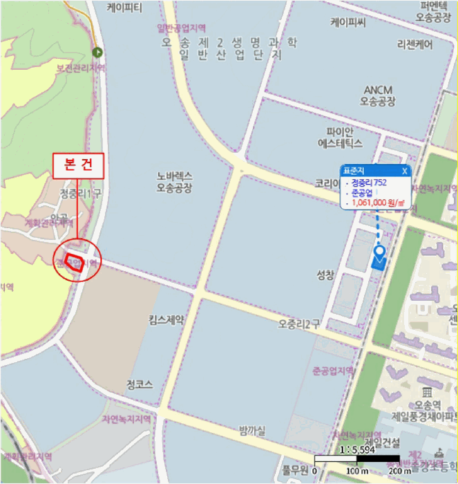 충북 청주시 흥덕구 오송읍 대지 경매 물건 사진 4 · 2026타경91