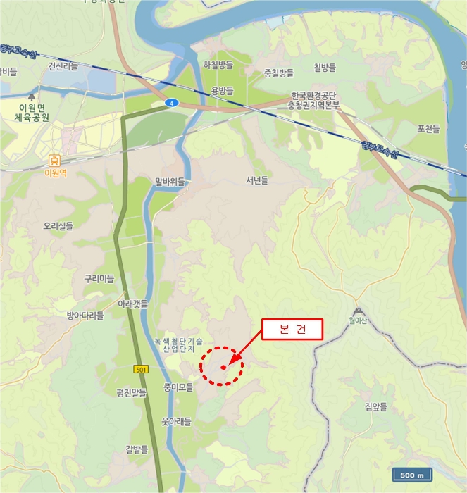 충북 옥천군 이원면 대지 경매 물건 사진 4 · 2023타경103