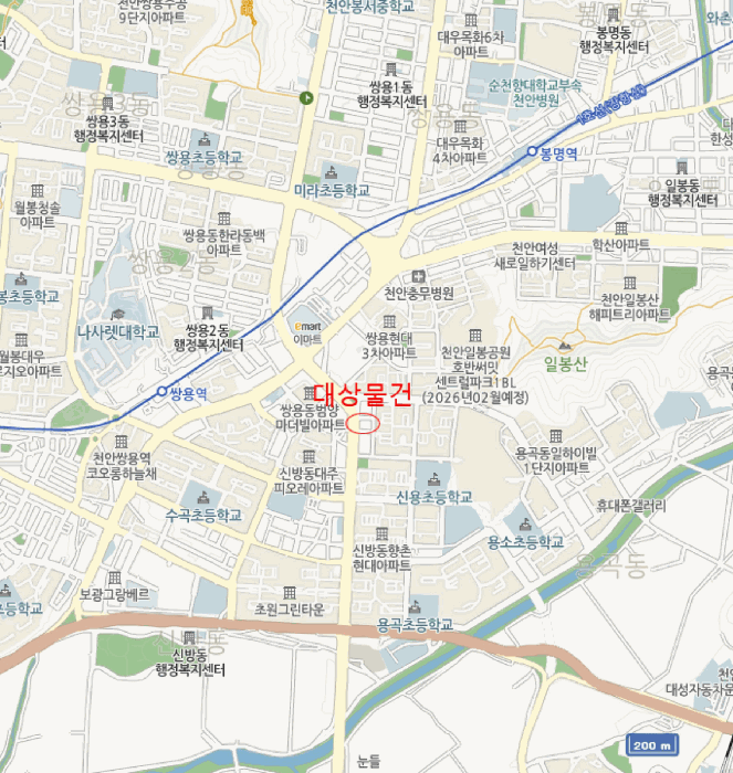 충남 천안시 동남구 신방동 상가,오피스텔,근린시설 경매 물건 사진 3 · 2026타경100
