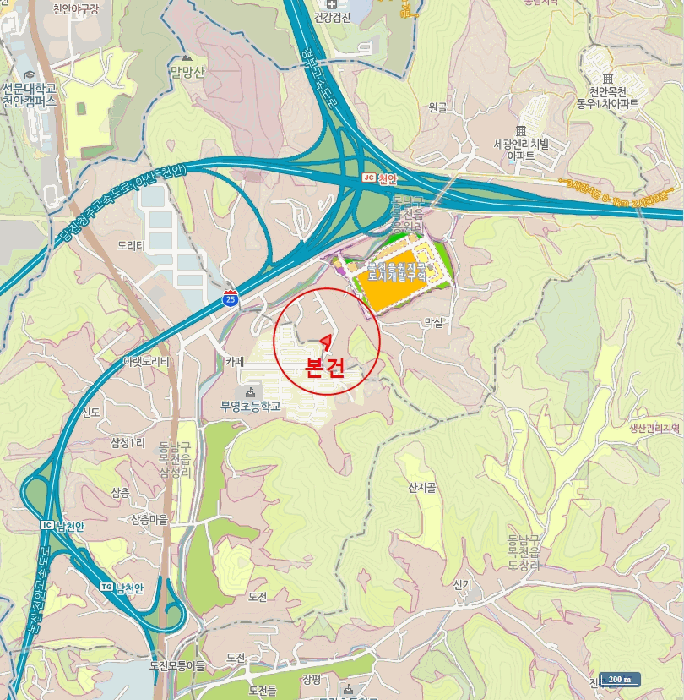 서북구 성정동 한석오피스텔 자동차 경매 물건 사진