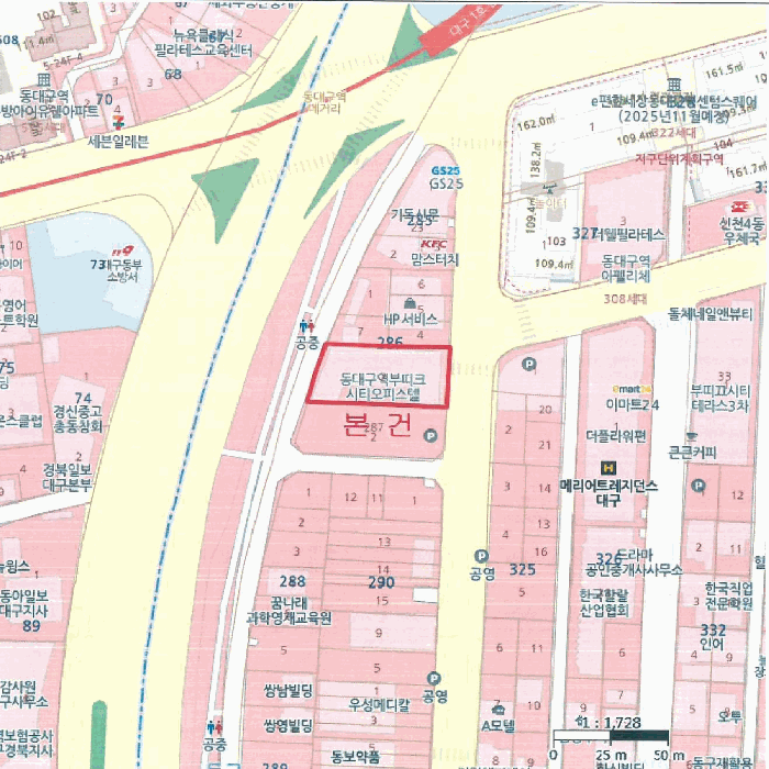 대구 동구 신천동 상가,오피스텔,근린시설 경매 물건 사진 4 · 2025타경9618