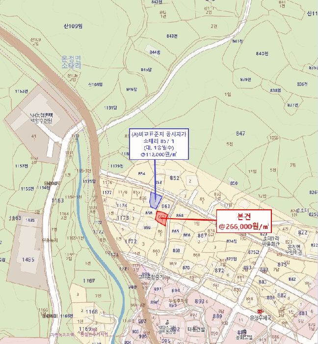 경북 울진군 온정면 대지 경매 물건 사진 2 · 2025타경10287