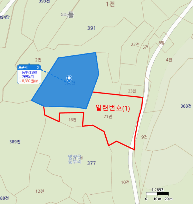 경북 영양군 영양읍 전답 경매 물건 사진 3 · 2025타경1427