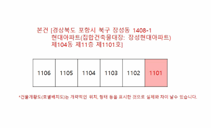 경북 포항시 북구 장성동 아파트 경매 물건 사진 3 · 2025타경4047