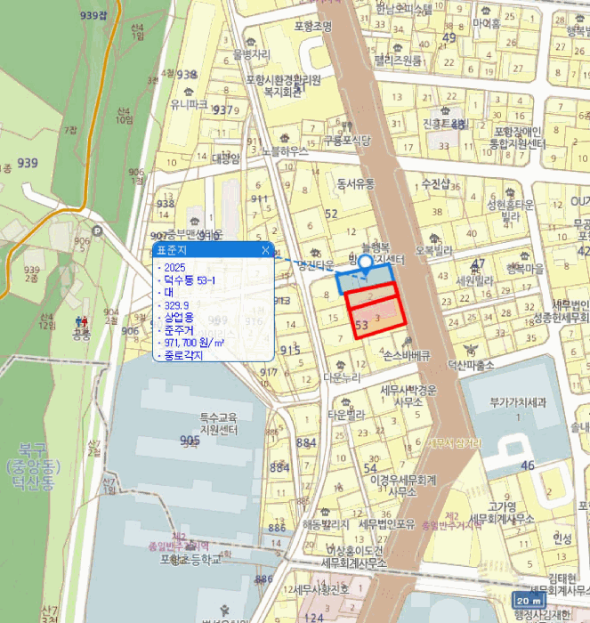 경북 포항시 북구 덕수동 대지 경매 물건 사진 3 · 2025타경4093