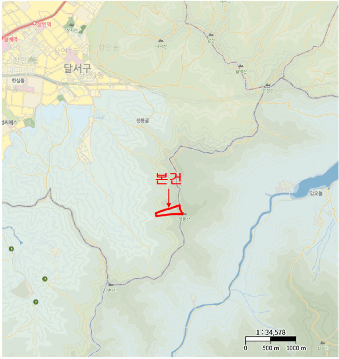 대구 달서구 도원동 임야 경매 물건 사진 3 · 2026타경3384