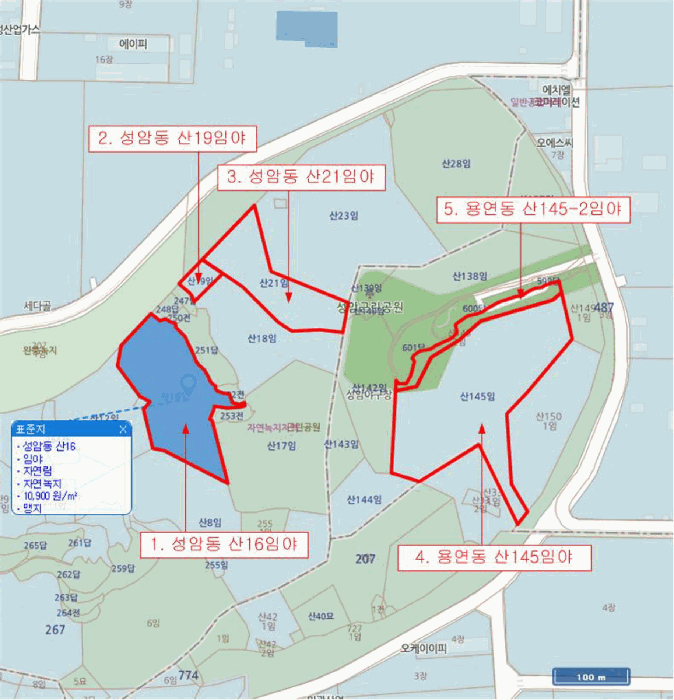 울산 남구 성암동 임야 경매 물건 사진 5 · 2024타경103269