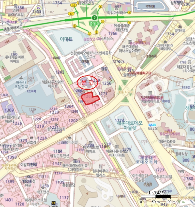 부산 해운대구 중동 오피스텔 경매 물건 사진 2 · 2024타경109949