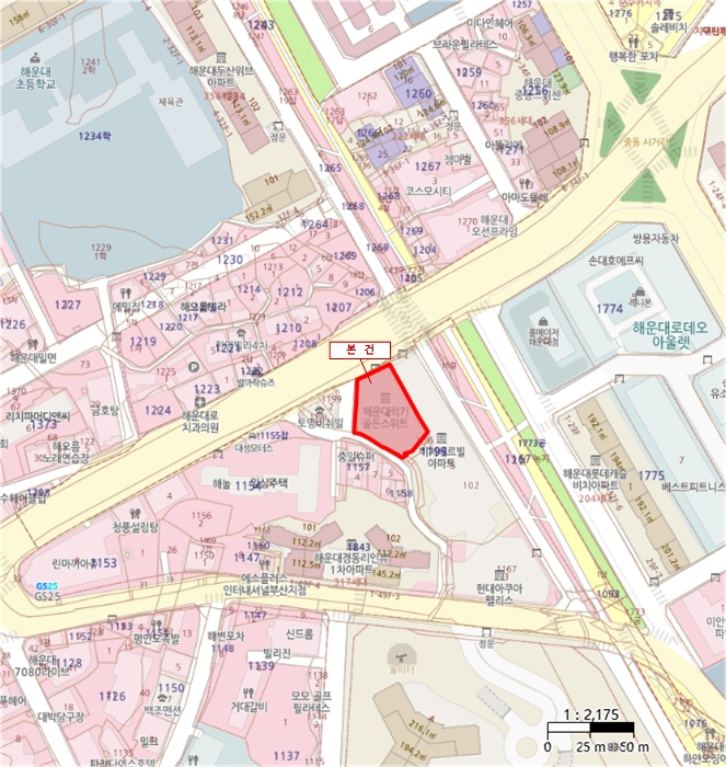 부산 해운대구 중동 상가,오피스텔,근린시설 경매 물건 사진 3 · 2024타경111522