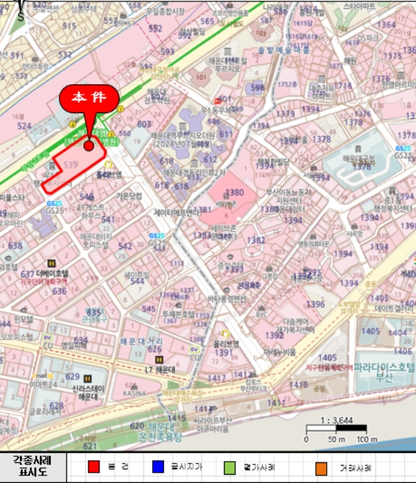 부산 해운대구 우동 해운대라뮤에뜨 숙박시설 경매 물건 사진