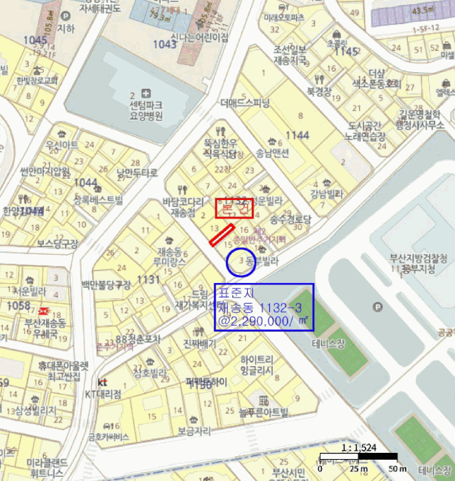 부산 해운대구 재송동 도로 경매 물건 사진 5 · 2025타경5633
