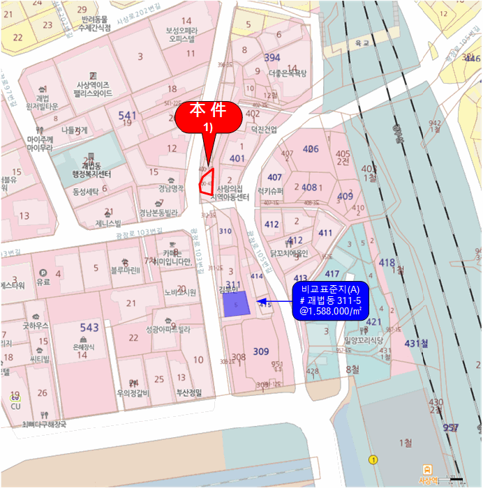 부산 사상구 괘법동 대지 경매 물건 사진 4 · 2025타경3877