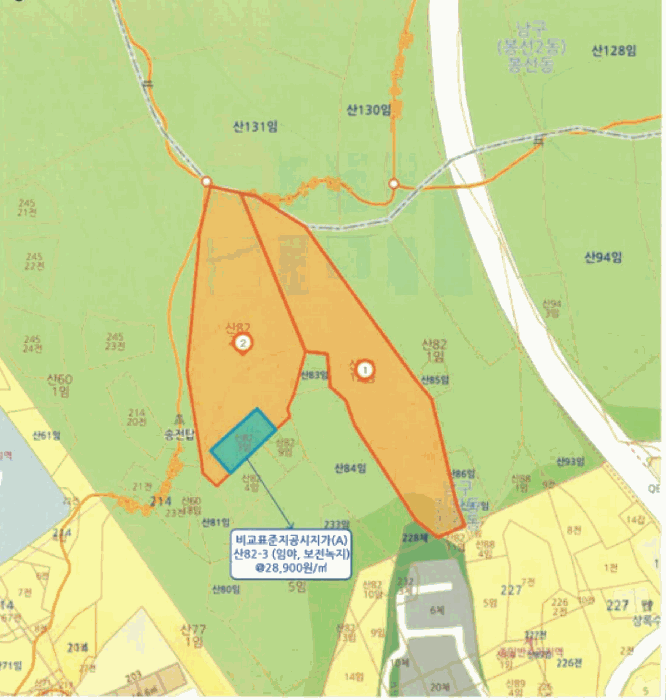 광주 남구 진월동 임야 경매 물건 사진 5 · 2025타경33921