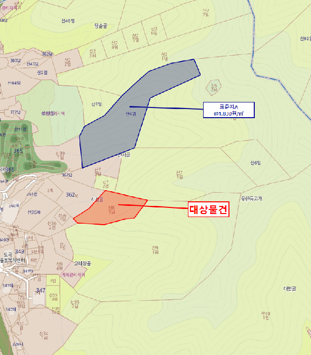 전남 화순군 도곡면 임야 경매 물건 사진 5 · 2025타경34611