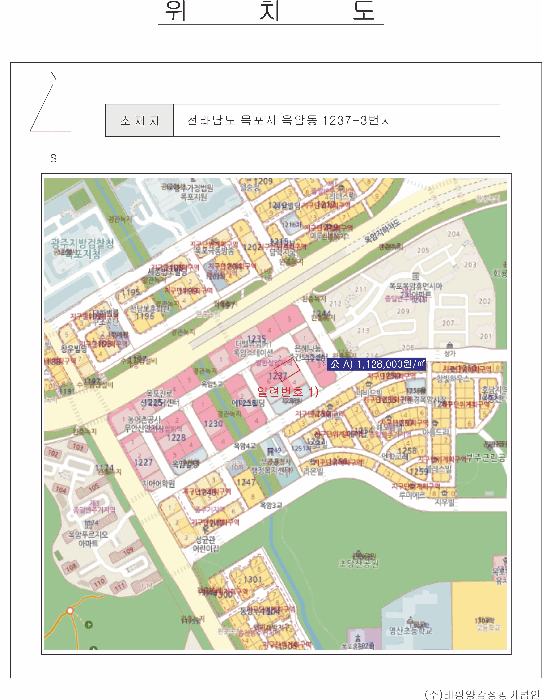 전남 목포시 옥암동 대지 경매 물건 사진 2 · 2025타경334