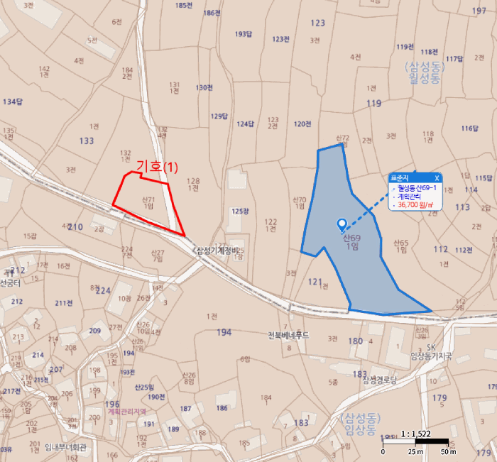 전북 익산시 월성동 임야 경매 물건 사진 3 · 2025타경438